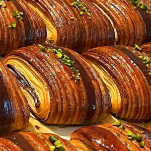 Pistachio and White Chocolate Pain Suisse